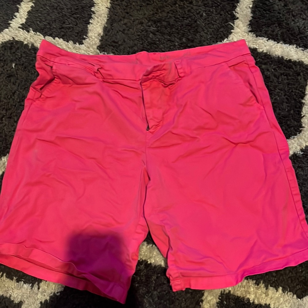 Super cute bright pink Bermuda shorts